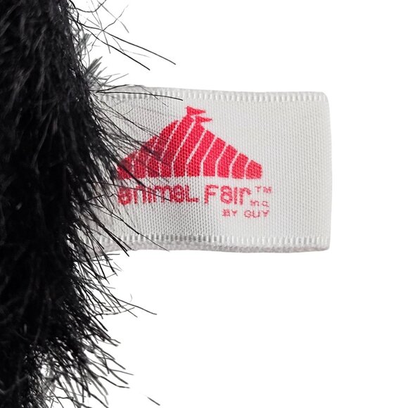 Animal Fair Tidy Cat 3 Plush Black White Stuffed Cat Yellow Hat Red Bow Vintage - Picture 7 of 10